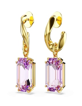 Aretes de octágono Swarovski con acabado brillante