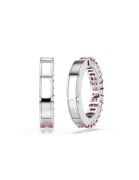 Aretes circulares Swarovski Matrix Baguette con acabado brillante