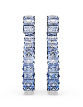 Aretes de letra s Swarovski con acabado brillante