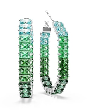 Arracadas octagonales Swarovski con acabado brillante