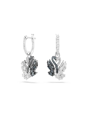 Aretes Cortos De Cisne Swarovski Swan Pave Con Acabado Brillante