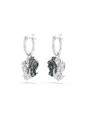 Aretes de cisne Swarovski con acabado brillante