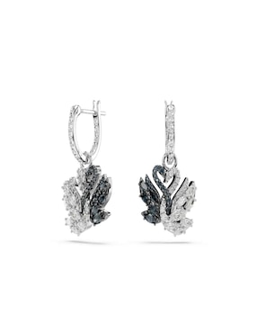 Aretes de cisne Swarovski con acabado brillante