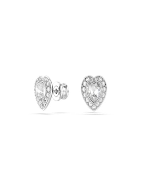 Broqueles de corazón Swarovski con acabado brillante