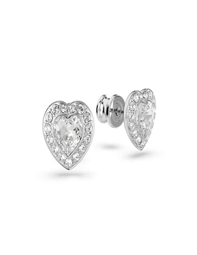 Broqueles de corazón Swarovski con acabado brillante
