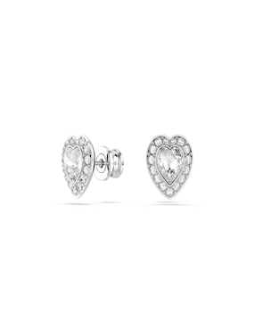 Broqueles de corazón Swarovski con acabado brillante