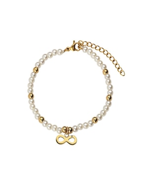 Pulsera Luckyly Annie Infinito Con Acabado Baño De Oro 18 K