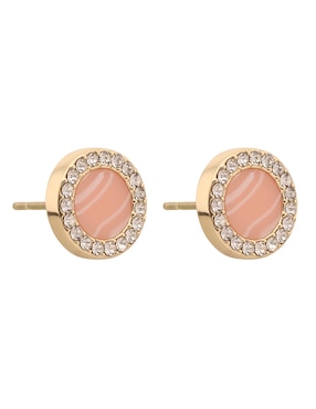 Broqueles circulares Dkny con acabado pavé