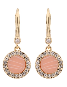 Aretes de círculo Dkny con acabado pavé