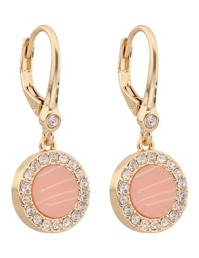 Aretes de círculo Dkny con acabado pavé