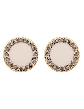Broqueles circulares Dkny con acabado pavé