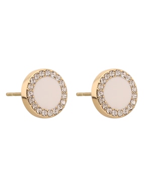Broqueles circulares Dkny con acabado pavé
