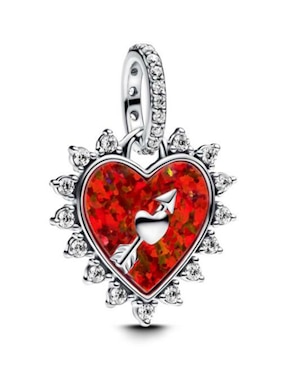 Charm De Corazón Pandora Moments De Plata P925 Zirconia Cúbica