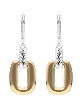 Aretes cuadrados Napier con acabado pulido