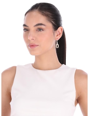 Aretes cuadrados Napier con acabado pulido