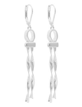 Aretes Napier Twisted Silver con acabado brillante