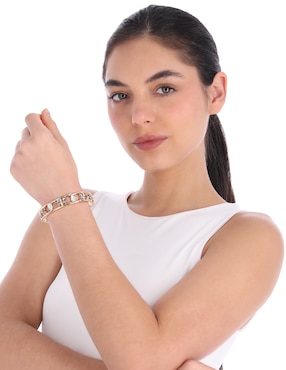 Pulsera Anne Klein Busy Bees con acabado brillante