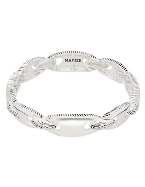 Pulsera Napier Casual Silver Link con acabado pulido