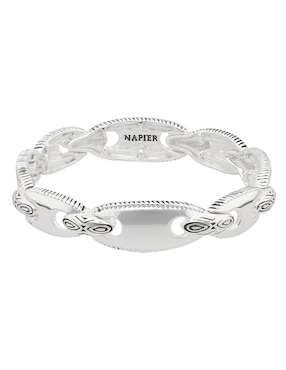 Pulsera Napier Casual Silver Link con acabado pulido