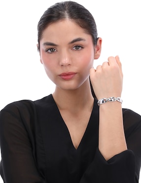 Pulsera Napier Casual Silver Link con acabado pulido