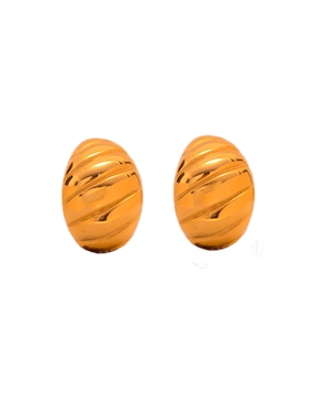 Aretes Cotos Aurela 18k Classic Collection Con Acabado Chapa De Oro