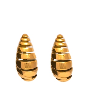 Aretes de gota Aurela 18K Classic Collection con acabado chapa de oro