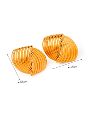 Aretes Aurela 18K con acabado chapa de oro
