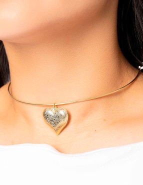 Gargantilla de corazón Aurela 18K