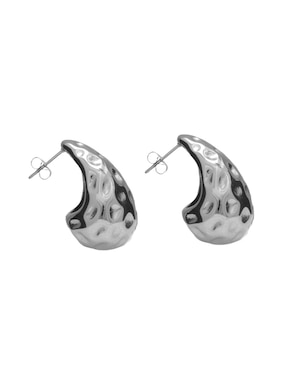 Aretes de gota Universal Aurela 18K Classic Collection con acabado baño rodio