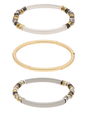Set de pulsera Nine West Tritone Rounds and Discs