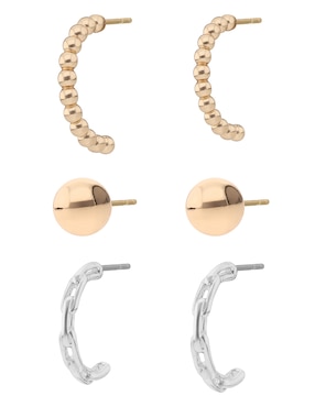 Set de aretes Lauren Ralph Lauren con acabado brillante
