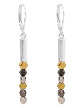 Aretes Nine West Tritone Rounds And Discs con acabado brillante