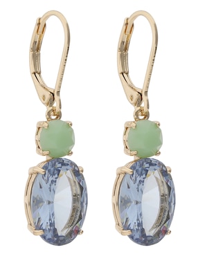 Aretes de óvalo Lauren Ralph Lauren con acabado brillante cristal