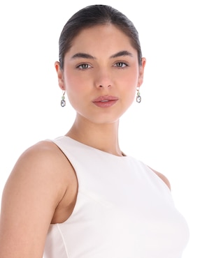Aretes de óvalo Lauren Ralph Lauren con acabado brillante cristal