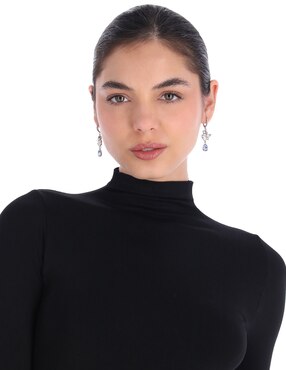 Aretes de gota Givenchy con acabado brillante cristal