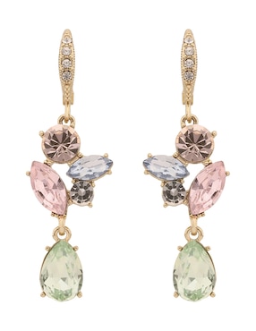 Aretes Largos De Gota Givenchy Glass Slipper Con Acabado Brillante Cristal