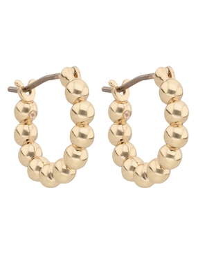 Aretes de círculo Lauren Ralph Lauren con acabado brillante