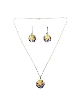 Aretes y collar Petick Ramo de Novia de plata P925