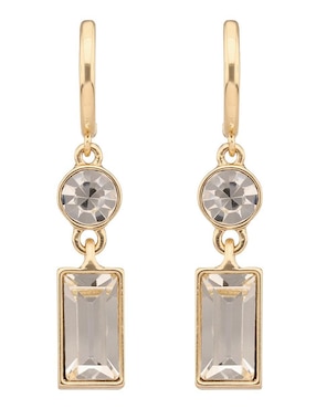 Aretes Largos Rectangulares Karl Lagerfeld Lulu Con Acabado Brillante Cristal