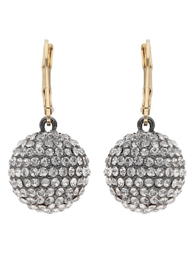 Aretes Largos De Esfera Karl Lagerfeld Solera Con Acabado Brillante Cristal