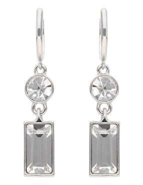 Aretes Largos Rectangulares Karl Lagerfeld Lulu Con Acabado Brillante Cristal