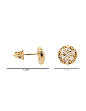 Aretes y collar Oro Angelus Virgen de Guadalupe zirconia