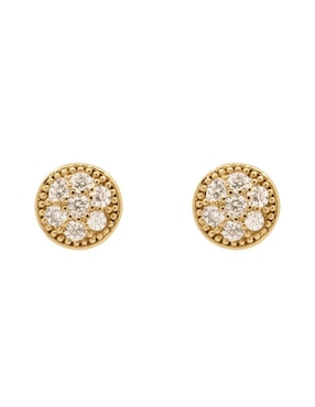 Aretes y collar Oro Angelus Virgen de Guadalupe zirconia