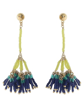 Aretes de borla Sofia Blum con acabado chapa de oro