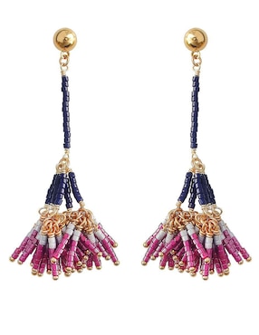 Aretes de borla Sofia Blum con acabado chapa de oro