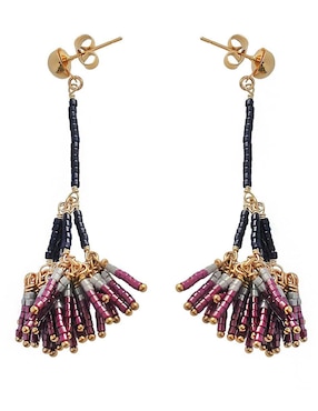 Aretes de borla Sofia Blum con acabado chapa de oro