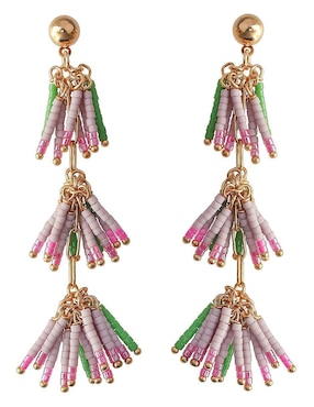 Aretes de borla Sofia Blum con acabado chapa de oro