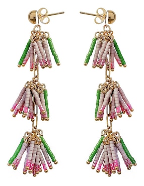 Aretes de borla Sofia Blum con acabado chapa de oro
