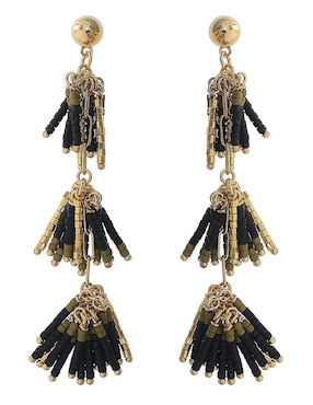 Aretes de borla Sofia Blum con acabado chapa de oro