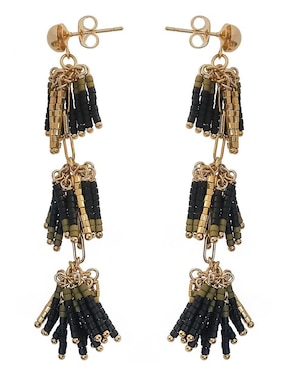 Aretes de borla Sofia Blum con acabado chapa de oro